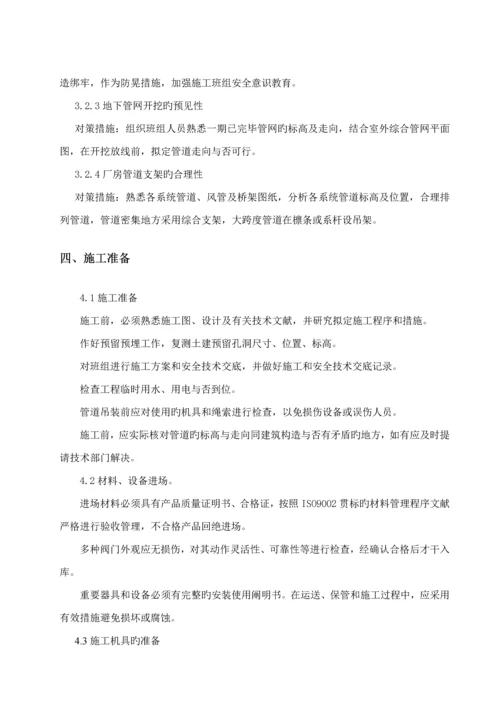 厂房管道综合施工专题方案.docx