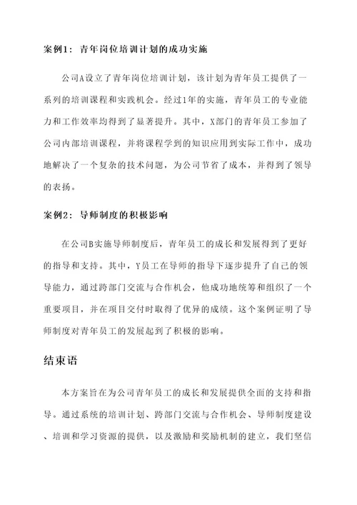 公司青年成长成才方案