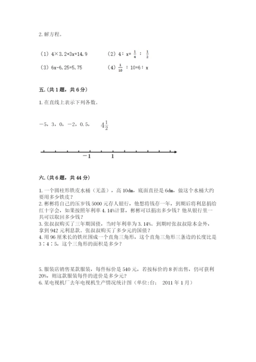 青岛版数学小升初模拟试卷含答案【轻巧夺冠】.docx