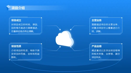 产品项目月度汇报蓝色商务通用PPT模板
