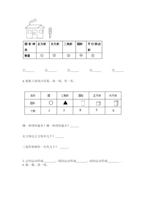 人教版一年级下册数学第一单元 认识图形（二）测试卷含答案【预热题】.docx