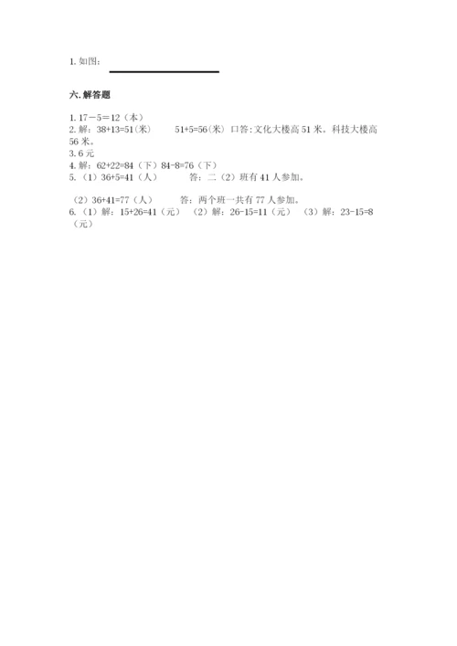 2022人教版二年级上册数学期中测试卷附答案【达标题】.docx