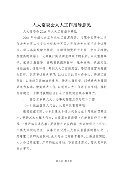 人大常委会人大工作指导意见.docx