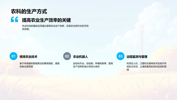 农业科技应用探讨PPT模板