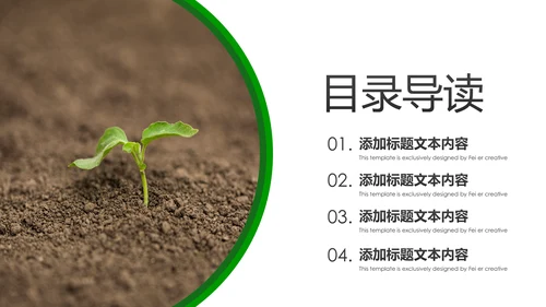 绿色唯美植物生长敬畏生命发芽PPT模板