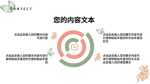 白色小清新水彩花朵工作总结汇报PPT模板