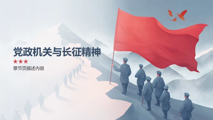 弘扬长征精神PPT模板