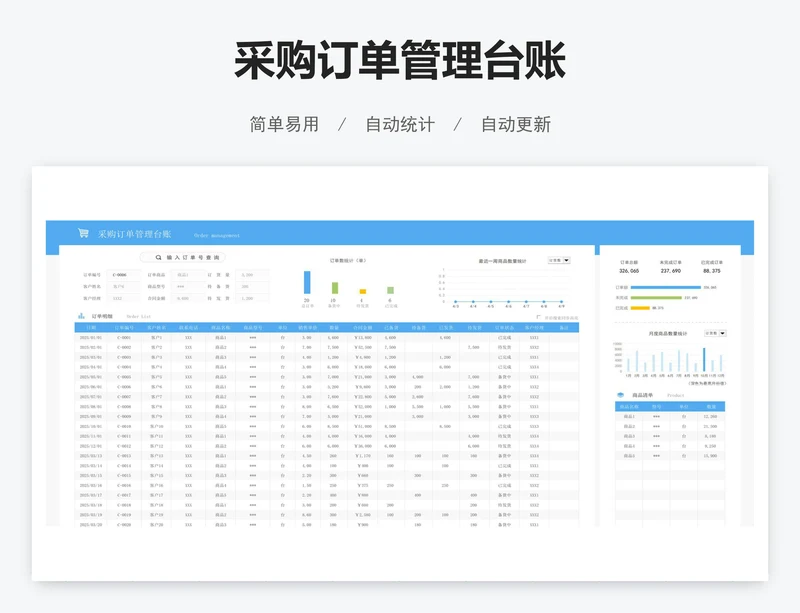 采购订单管理台账
