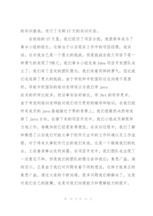 实训个人心得体会感悟2021.docx