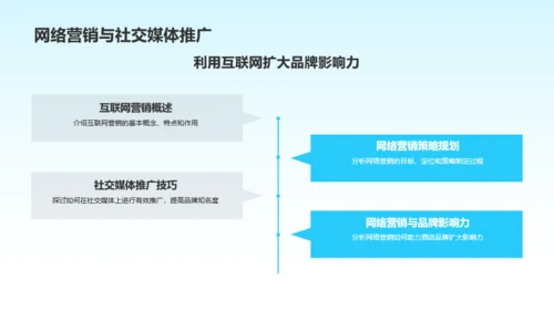 蓝色渐变酒店专业培训课程汇报PPT模板