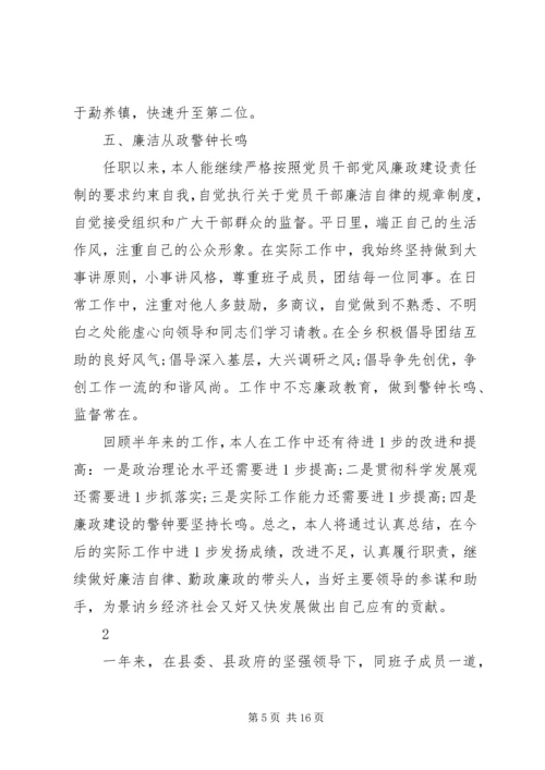 乡长的述职述廉报告范文.docx