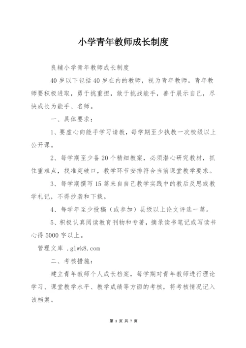 小学青年教师成长制度.docx