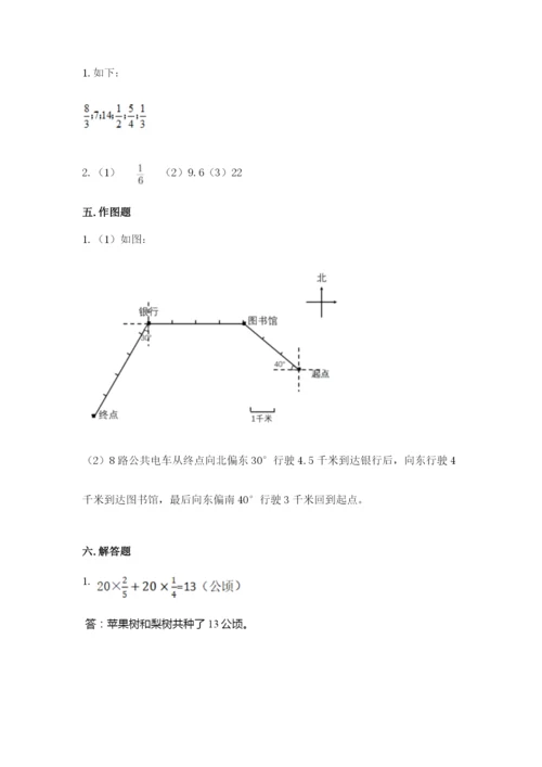 人教版六年级上册数学期中测试卷精品（精选题）.docx