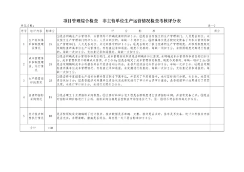 项目管理检查考核评分表.docx