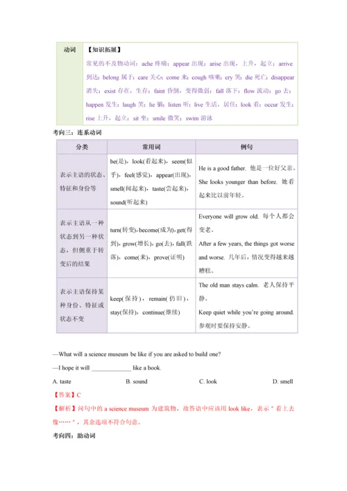 中考英语动词和动词短语知识点考点归纳与真题训练解析.docx