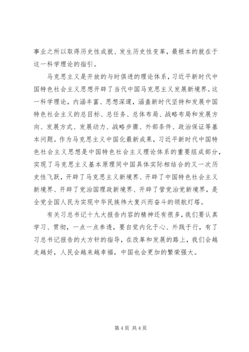 十九大心得体会发言 (5).docx