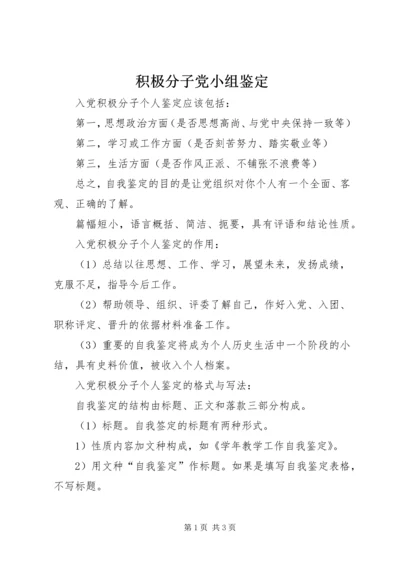 积极分子党小组鉴定.docx