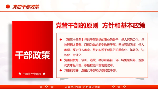 中国共产党章程党章党规学习解读PPT模板