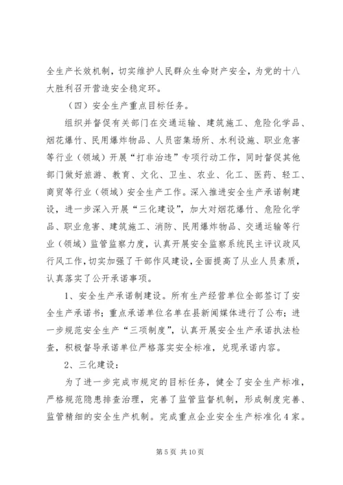 县安全生产监督管理局工作报告.docx