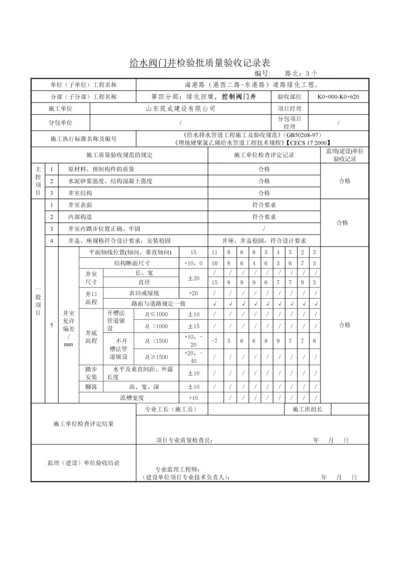 阀门井检验批质量验收记录表.docx