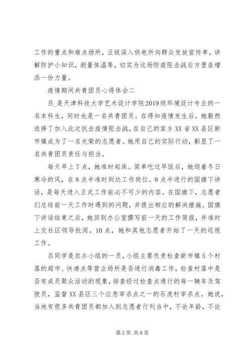 疫情期间共青团员心得体会.docx