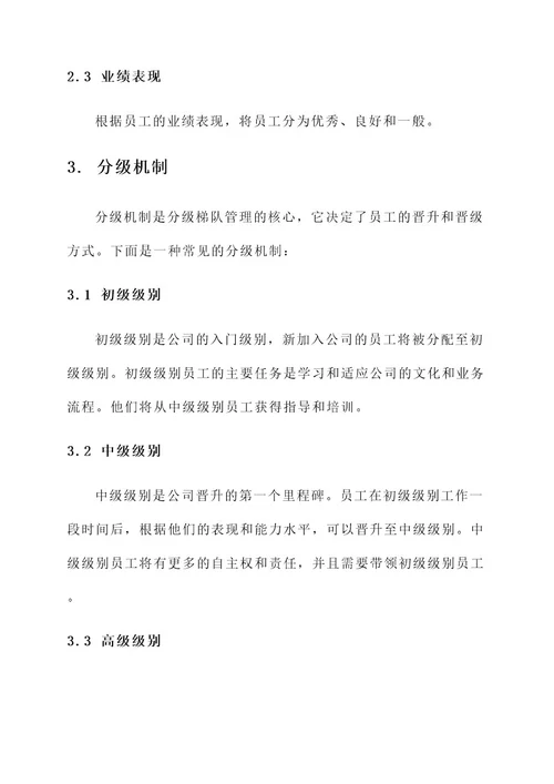 分级梯队管理方案