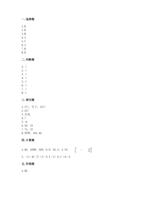 冀教版六年级下册数学期末测试卷（网校专用）.docx