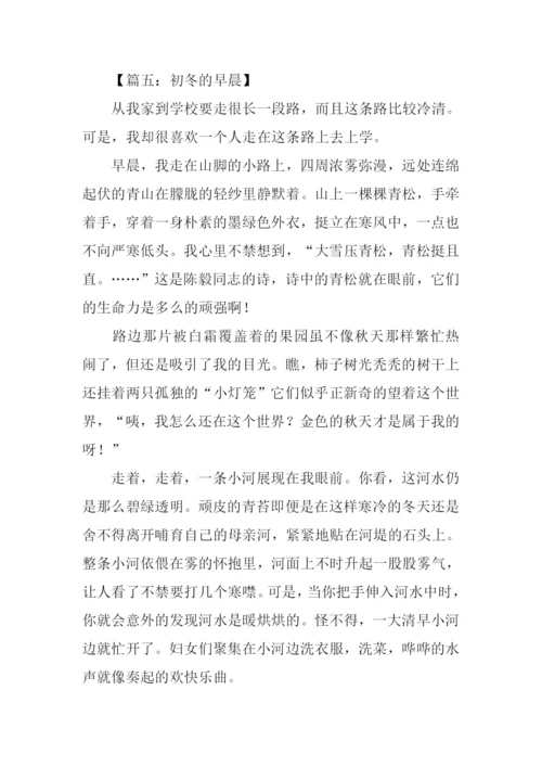 初冬的早晨作文600字.docx