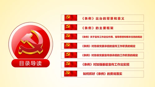 学习解读中国共产党宣传工作条例PPT模板
