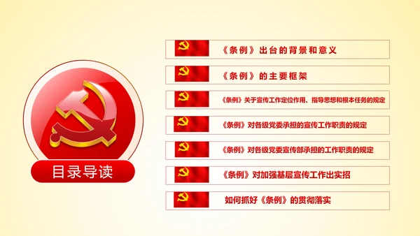 学习解读中国共产党宣传工作条例PPT模板