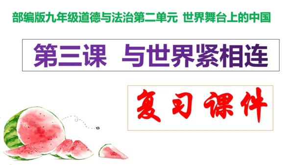 第三课 与世界紧相连 复习课件（18张PPT）