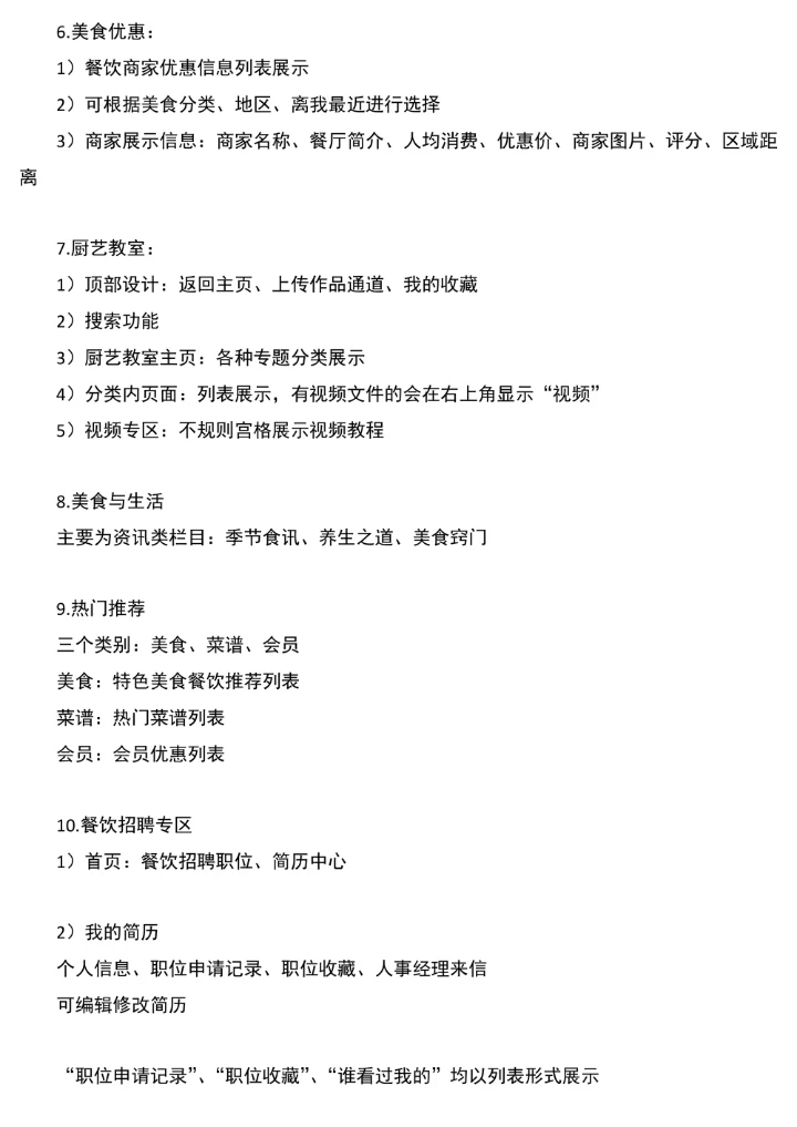 美食应用软件创业计划书