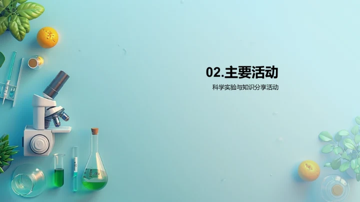 科学社团简介报告PPT模板