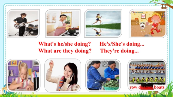 Unit 6 I'm watching TV. Section B (2a-2c)课件(共17张PP