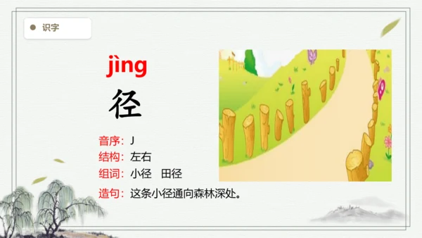 【2024秋季学期】语文三上4.古诗三首 生字识记课件