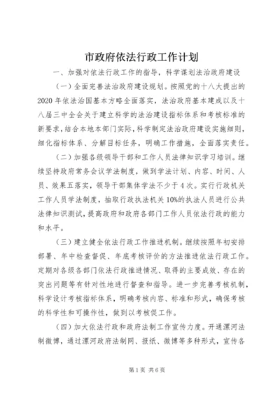 市政府依法行政工作计划 (2).docx