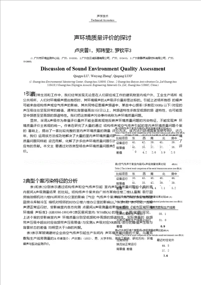 声环境质量评价的探讨