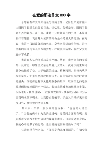 在爱的那边作文800字.docx