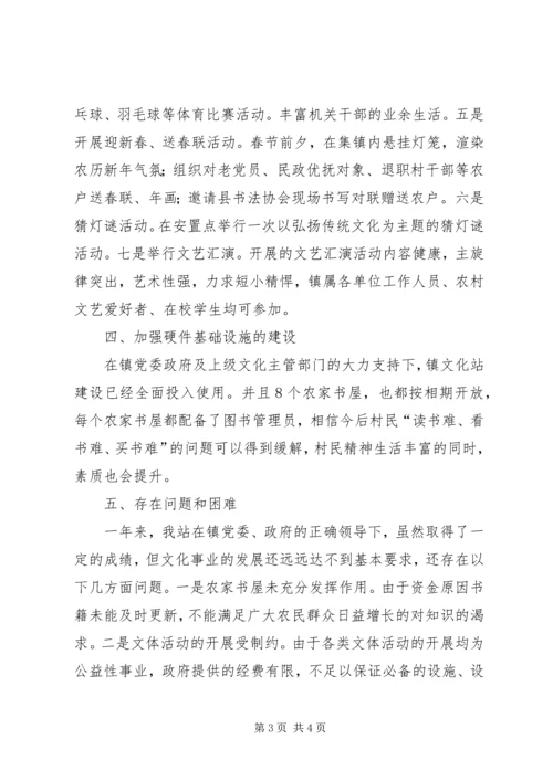 乡镇年度文化事业建设工作总结.docx