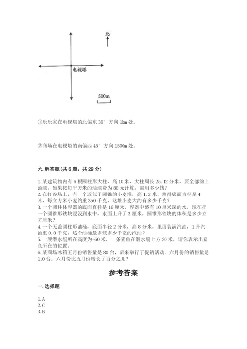 小升初六年级期末试卷附答案【能力提升】.docx