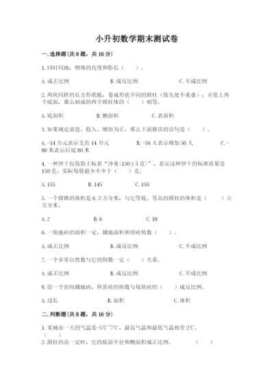 小升初数学期末测试卷（名校卷）word版.docx