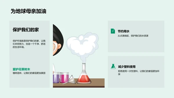 环保实践课PPT模板