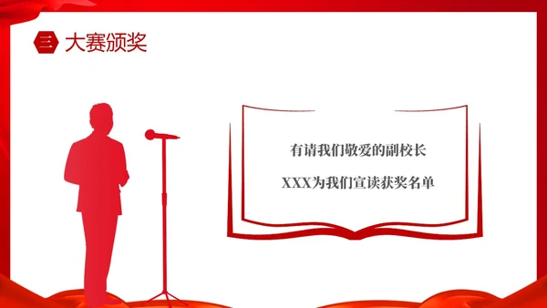 红色简约大气校园诗词朗诵大赛PPT