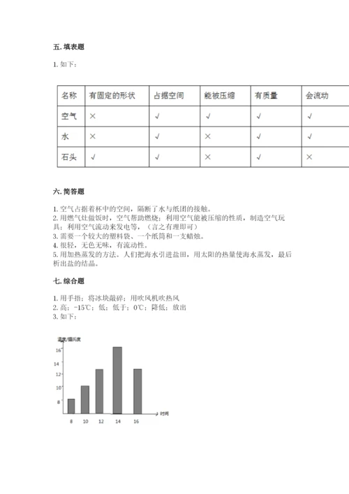 教科版三年级上册科学期末测试卷必考题.docx