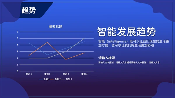 蓝色扁平风智能家居科技产品发布PPT模板