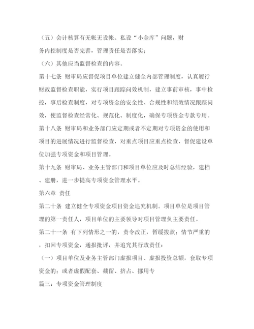 精编之专项资金管理制度.docx