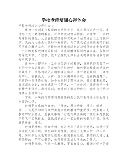 学校老师培训心得体会.docx