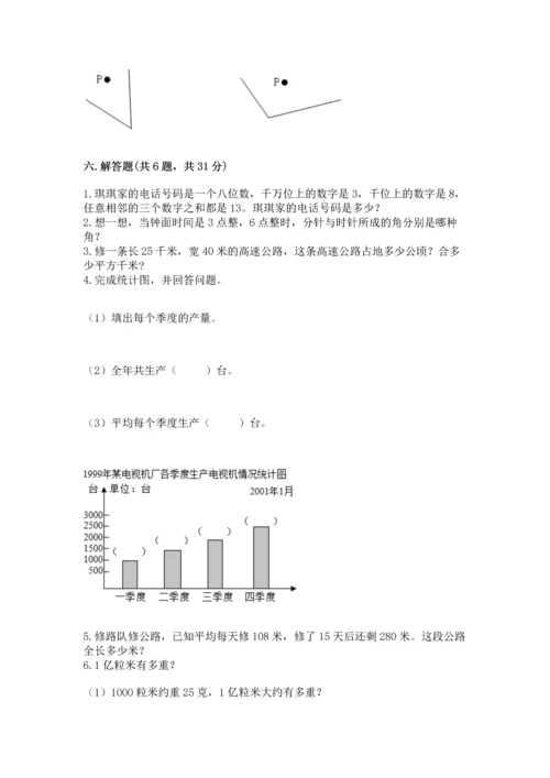 人教版数学四年级上册期末测试卷附完整答案【精品】.docx