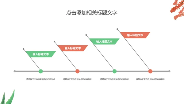 多肉植物清新述职报告动态PPT模板