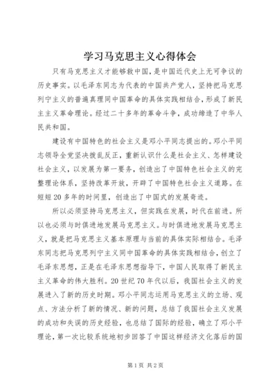 学习马克思主义心得体会 (4).docx